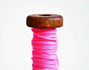 LAST Lolly Pink Silky Twine {20m} Neon Pink Silky Cord | Neon Pink String or Cord | Neon Pink Gift String | DIY Supply | Pink Gift Twine