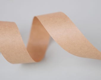 Kraft Paper Ribbon, 30mm Recycled Brown for Rustic Gift Wrap
