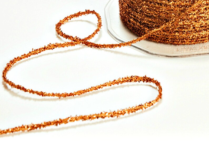 Sparkly Glitter String 5m COPPER Tinsel Twine Copper | Etsy
