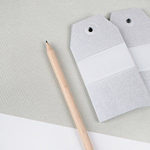 Metallic zilveren pakketlabels {10 stuks} doe-het-zelf blanco cadeaulabels voor knutselen, Etsy-verkopers, bruiloften, uitnodigingen
