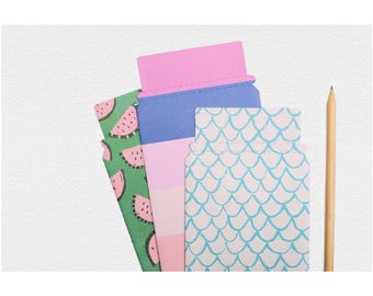 Colorful Gift Pockets with Tear Flap: Handmade Sachets, Set of 3