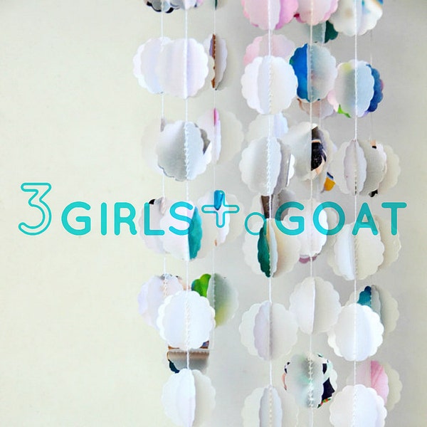 Pastel Bauble Garland | Paper Decoration | Paper Garland | New Baby Gift | Baby Announcement | Gift under 25 | Nursery Garland