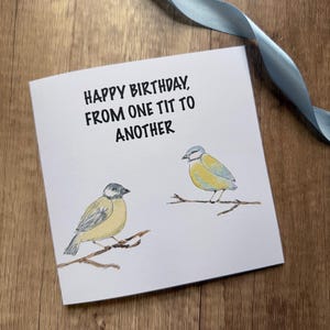 Cartão de Feliz Aniversário | Cartão para Amantes de Pássaros | Cartão Engraçado para um Ente Querido | Cartão de Saudações Personalizado | Cartão Sarcástico | Cartão Desenhado à Mão