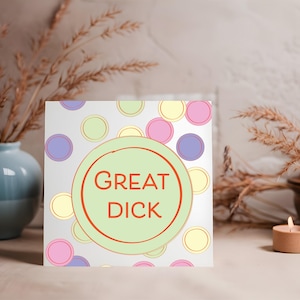 Onbeleefde Valentijnsdaggroet | Lieve vierkante kaart van 6 inch | Verjaardagskaart | Brutale valentijnskaart | Grappige valentijnskaart | Lieve kaart
