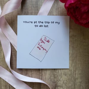 Saludo grosero para el día de San Valentín / Tarjeta dulce de 6" cuadrada / Tarjeta de aniversario / Tarjeta de San Valentín atrevida / Tarjeta de San Valentín divertida / Tarjeta dulce
