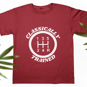 Klassisch Ausgebildetes Fahren Stick Baumwolle Unisex Jersey T-Shirt, Lustig, Schaltgetriebe, Autos, Lastwagen, Motorköpfe, Mechanik