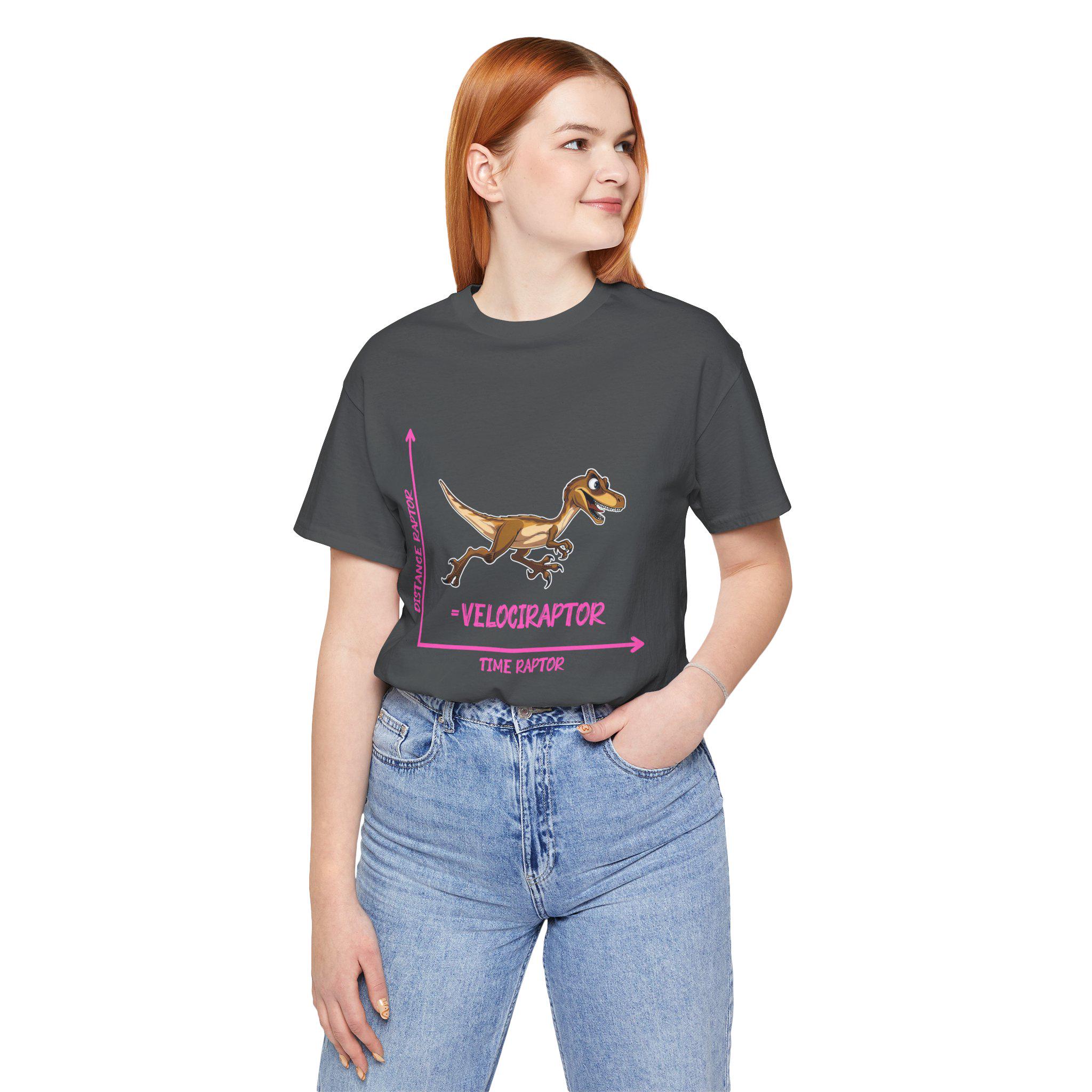T-shirt Vintage "Distance Raptor = Velociraptor" - Humour Science/dinosaures, Cadeau Original