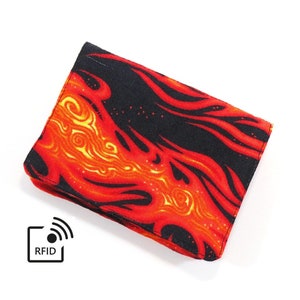 Mini billetera RFID - Llamas - (con ranuras para tarjetas de crédito y bolsillo para monedas con cremallera)