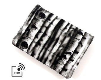 RFID Mini Wallet - Aspen Trees   (with Credit Card slots and zipper Coin pocket)