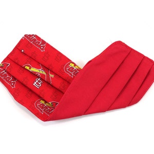 Adult - FACE MASK (Reversible) with Filter Pocket – Cotton, 1/8&quot; elastic bands, Washable, Ready To Ship - St Louis Cardinals
