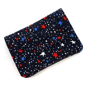 Mini billetera - Star Spangled (con ranuras para tarjetas de crédito y bolsillo para monedas con cremallera)