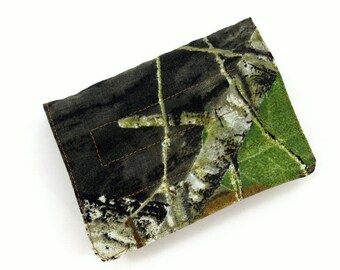 Mini Wallet - Forest Camo  (with Credit Card slots and zipper Coin pocket)