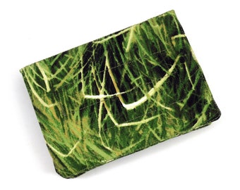 Mini Wallet - Blades of Grass  (with Credit Card slots and zipper Coin pocket)