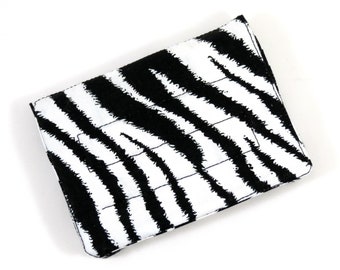 Mini Wallet - Zebra   (with Credit Card slots and zipper Coin pocket)