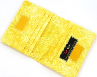 Portefeuille pour cartes de crédit - Libellules jaunes
