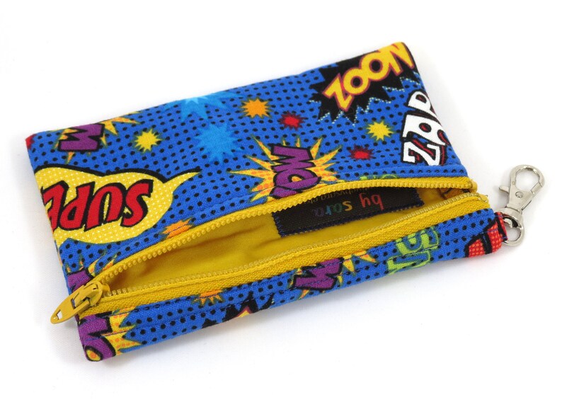 with Zipper Front Clip Coin Purse Super Hero