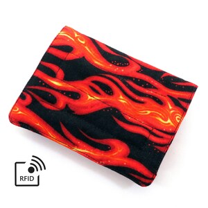 Mini billetera RFID - Llamas (con ranuras para tarjetas de crédito y bolsillo para monedas con cremallera)
