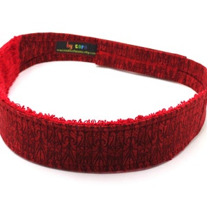 Headband - Red (Red Terry) - Adjustable Sweatband / Headband