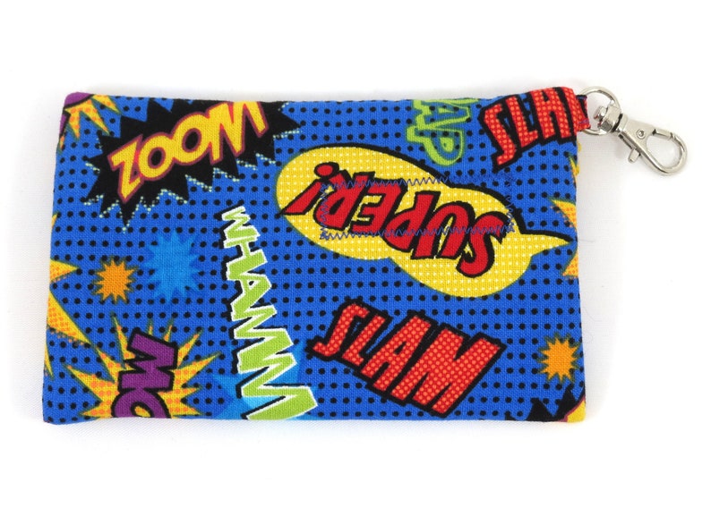 with Zipper Front Clip Coin Purse Super Hero