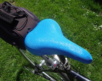 Bicycle Saddle Cover - Turquoise Metallic - fits saddles approx: 10”L  x  7”W  x  2”H