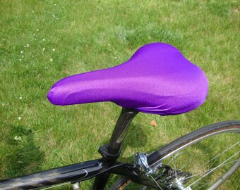 Bicycle Saddle Cover - Purple - fits saddles approx: 10”L x 7”W x 2”H