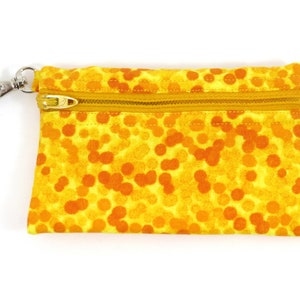 Monedero con clip - Chromadots amarillos - con cremallera frontal