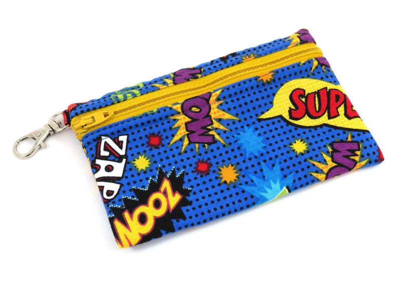with Zipper Front Clip Coin Purse Super Hero