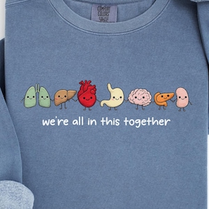 Organ Friends-tröja, söt sjukvårdspresent, sjuksköterska-tröja, läkarstudent, organtröja, sjuksköterskeexamen, anatomi-tröja, inkluderingströja bild 1