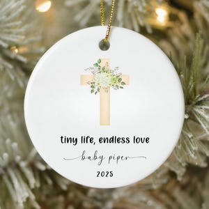 Infant Loss Custom Christian Ornament, Miscarriage Memorial Gift, Religious Keepsake, Personalized Bauble, Baby Loss Ornament, Grief Gift