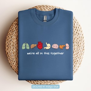 Organ Friends-tröja, söt sjukvårdspresent, sjuksköterska-tröja, läkarstudent, organtröja, sjuksköterskeexamen, anatomi-tröja, inkluderingströja bild 7