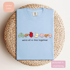 Organ Friends-tröja, söt sjukvårdspresent, sjuksköterska-tröja, läkarstudent, organtröja, sjuksköterskeexamen, anatomi-tröja, inkluderingströja bild 5