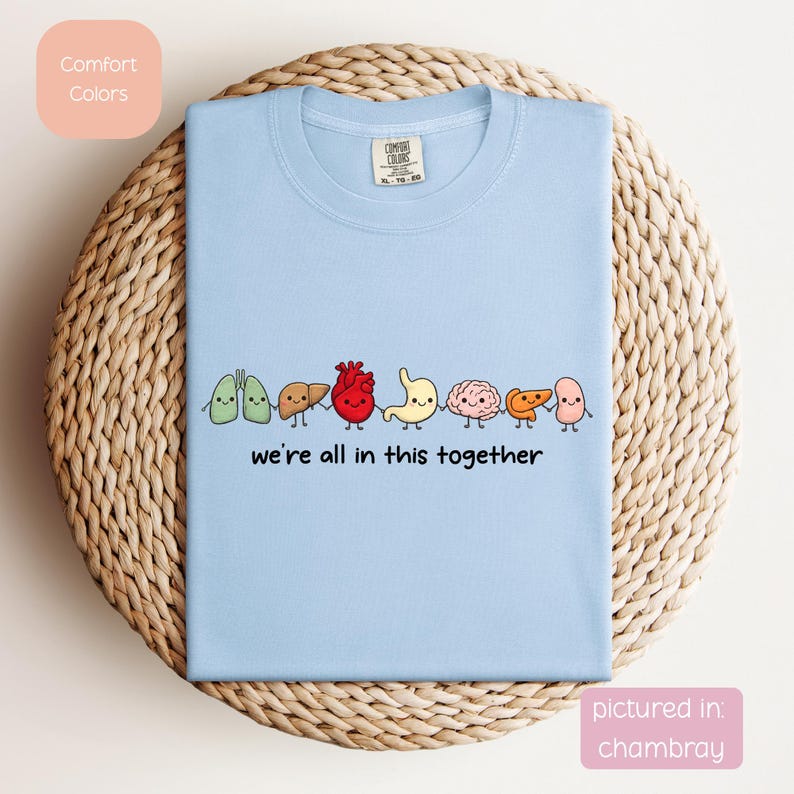 Organ Friends-tröja, söt sjukvårdspresent, sjuksköterska-tröja, läkarstudent, organtröja, sjuksköterskeexamen, anatomi-tröja, inkluderingströja bild 5