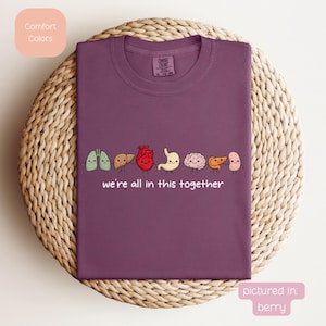 Organ Friends-tröja, söt sjukvårdspresent, sjuksköterska-tröja, läkarstudent, organtröja, sjuksköterskeexamen, anatomi-tröja, inkluderingströja bild 11