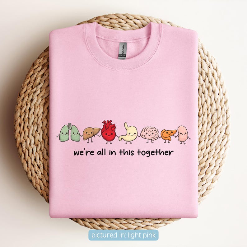 Organ Friends-tröja, söt sjukvårdspresent, sjuksköterska-tröja, läkarstudent, organtröja, sjuksköterskeexamen, anatomi-tröja, inkluderingströja bild 10