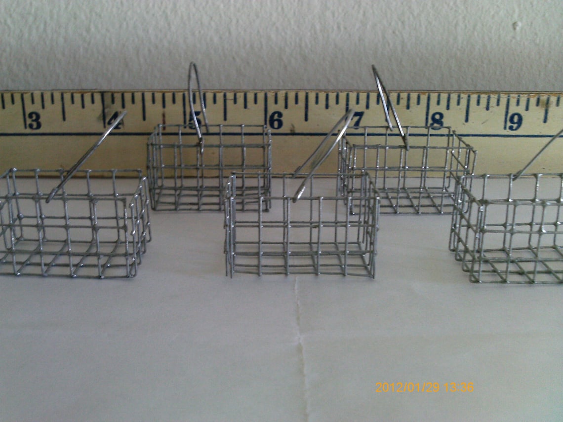 Miniature Wire Baskets Economy Lot of 5 VERY SMALL Etsy