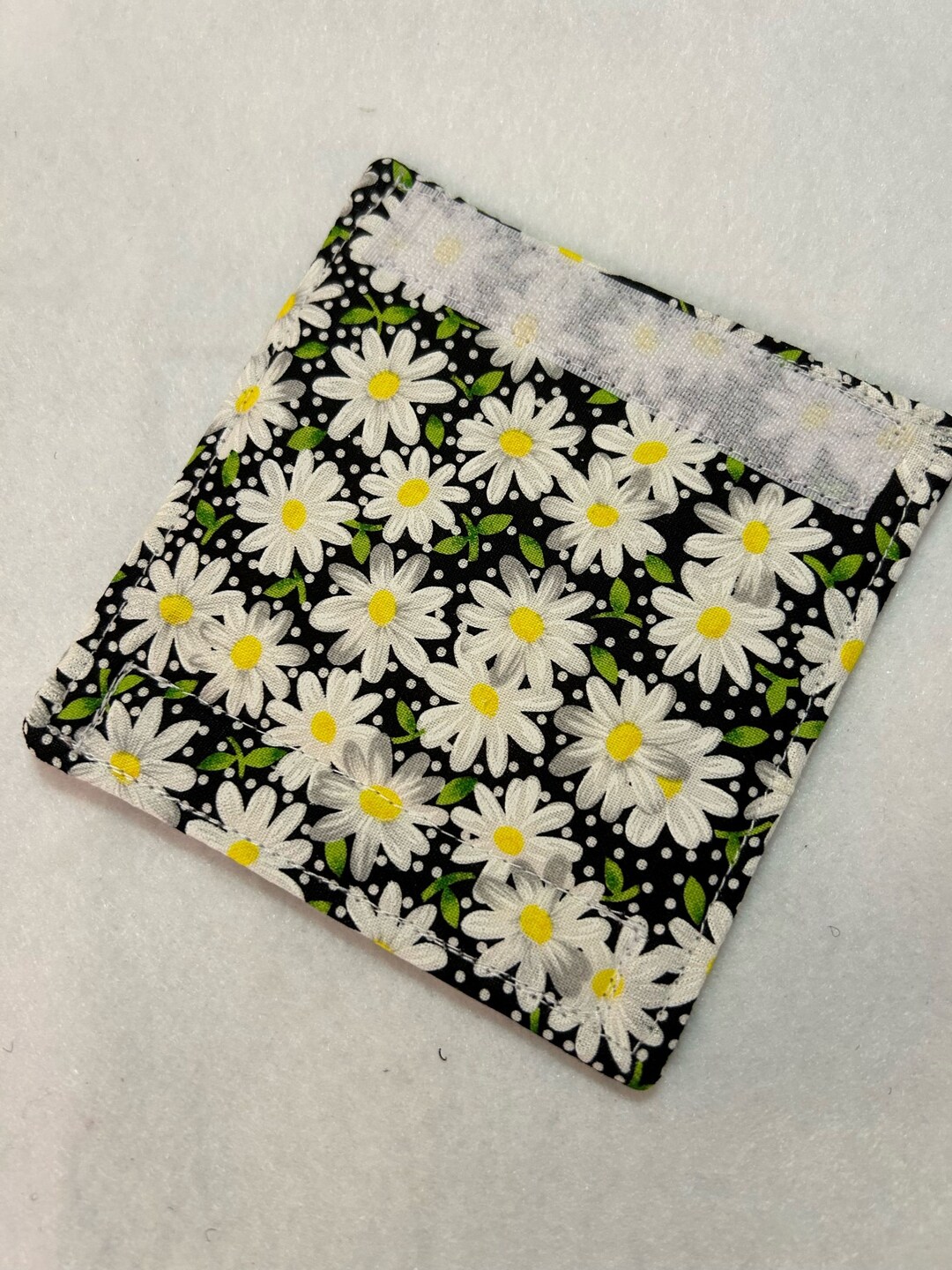 Luggage Handle Wrap DAISIES on BLACK Luggage Tags Luggage Etsy