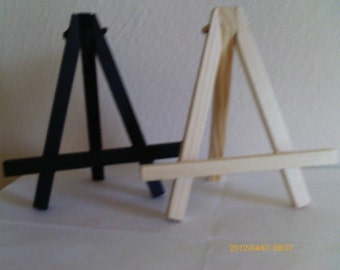 Miniature Wood Easel - Choose Natural OR Black  - Stand for ACEO, Miniature Paintings, Mini Displays