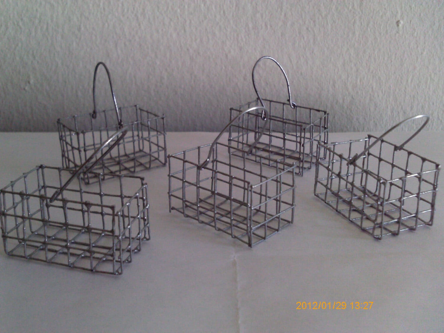 Miniature Wire Baskets Economy Lot of 5 VERY SMALL Etsy