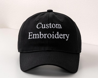 Custom Embroidered Hat, Personalized Dad Hat, Custom Baseball Cap, Bachelorette Party Hat, Groomsmen Gift, Custom Text Logo Cap