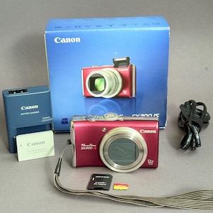 Canon Powershot SX200 IS: Red Compact Digital Camera (32GB SD) - Etsy