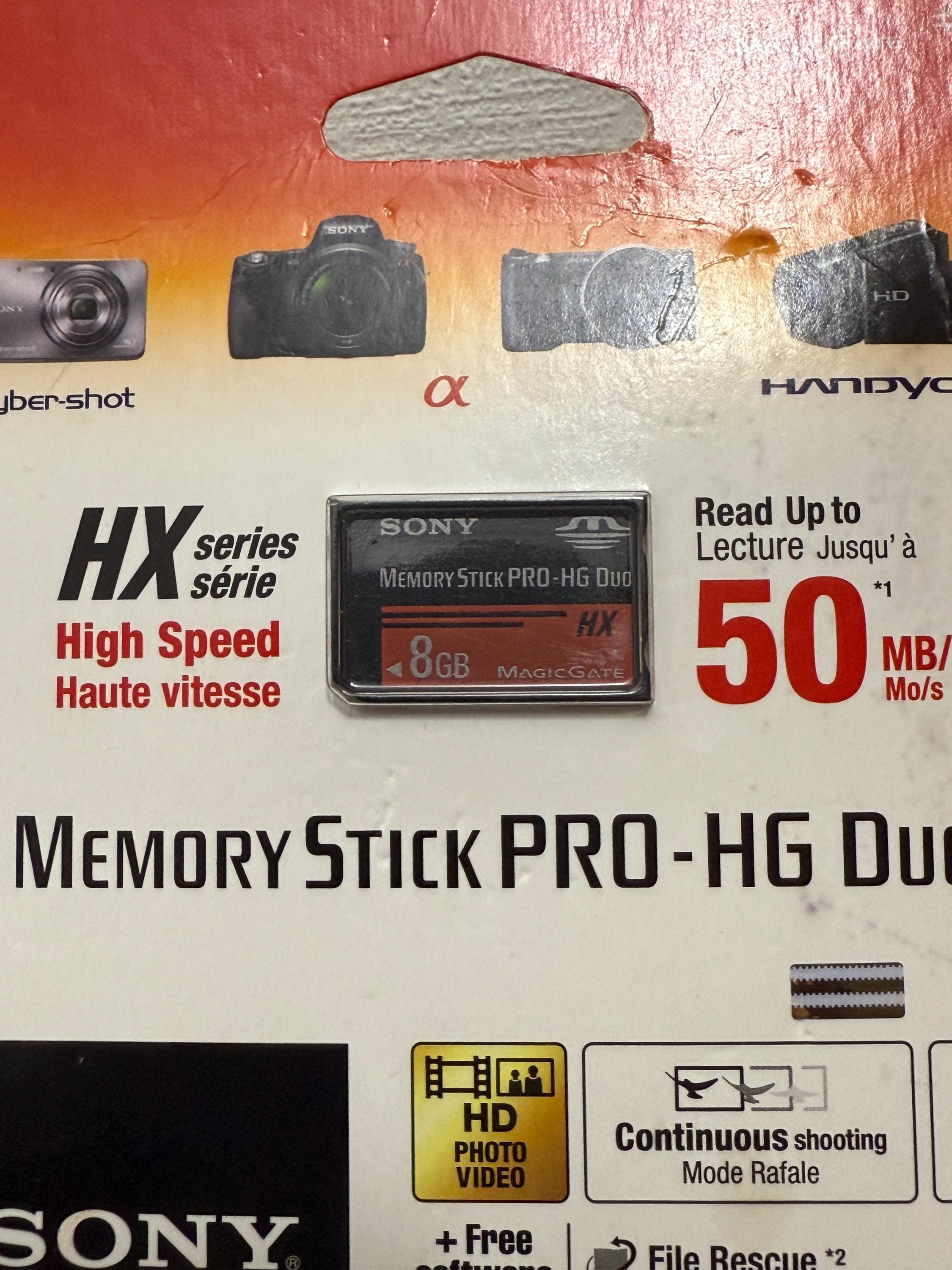 Sony Memorystick Pro-hg Duo HX 8GB Magicgate Memory Card Sony - Etsy