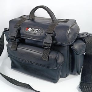 Borsa in pelle Ambico Borsa per macchina fotografica vintage Borsa a tracolla rara