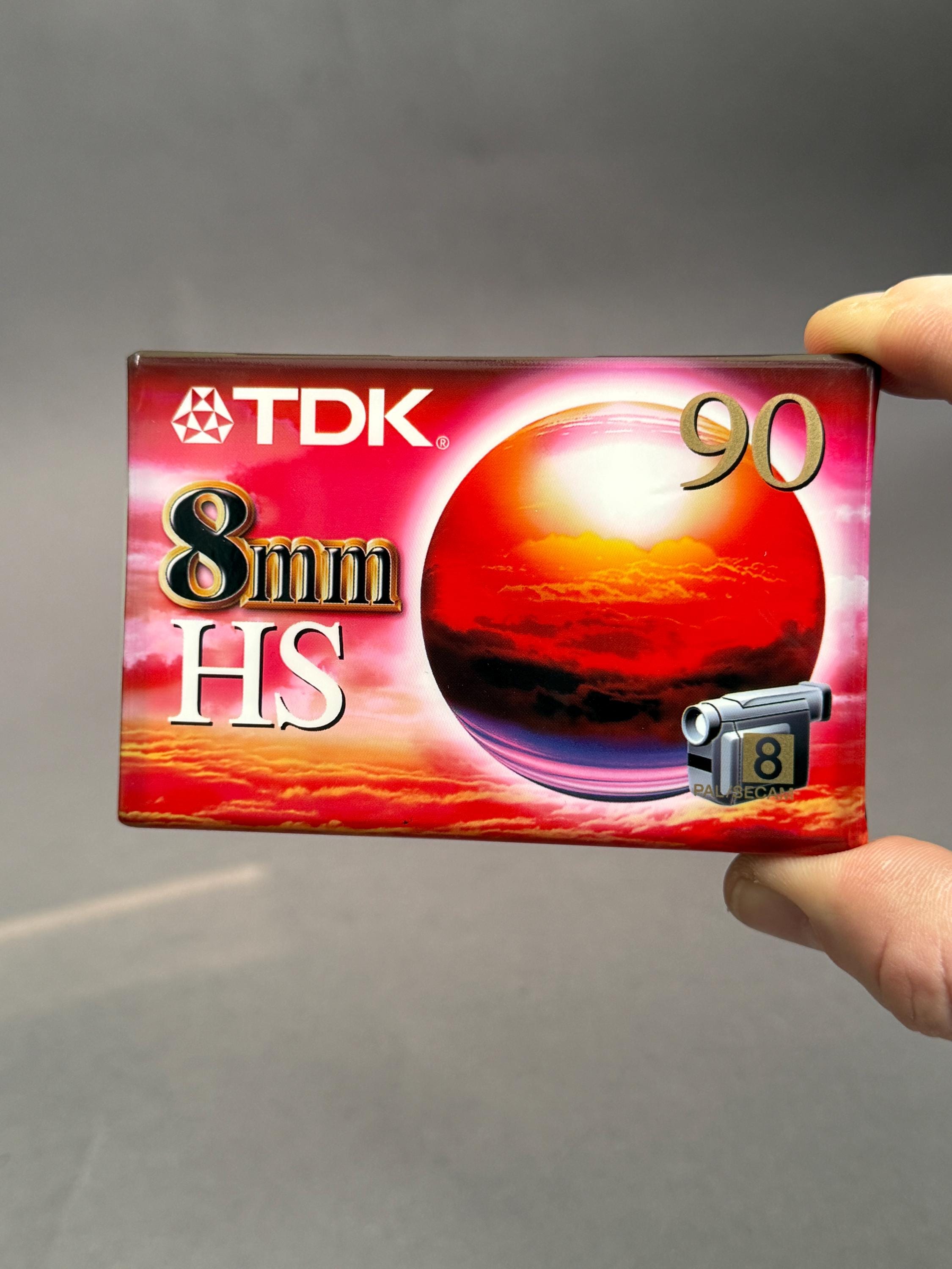 TDK 8mm HS 90 Minute Video Cassette Tape – Vintage Blank Media