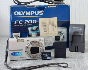 Olympus FE-200: Silver 6.0MP Compact Digital Camera - Etsy