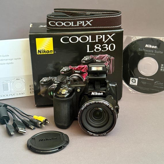 Nikon Coolpix L830 Digital Camera Black 16MP / Never Used - Etsy