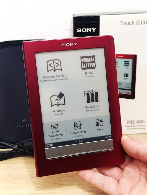 Rare Sony Reader PRS-600 Touch Edition – Electronic Book / Red