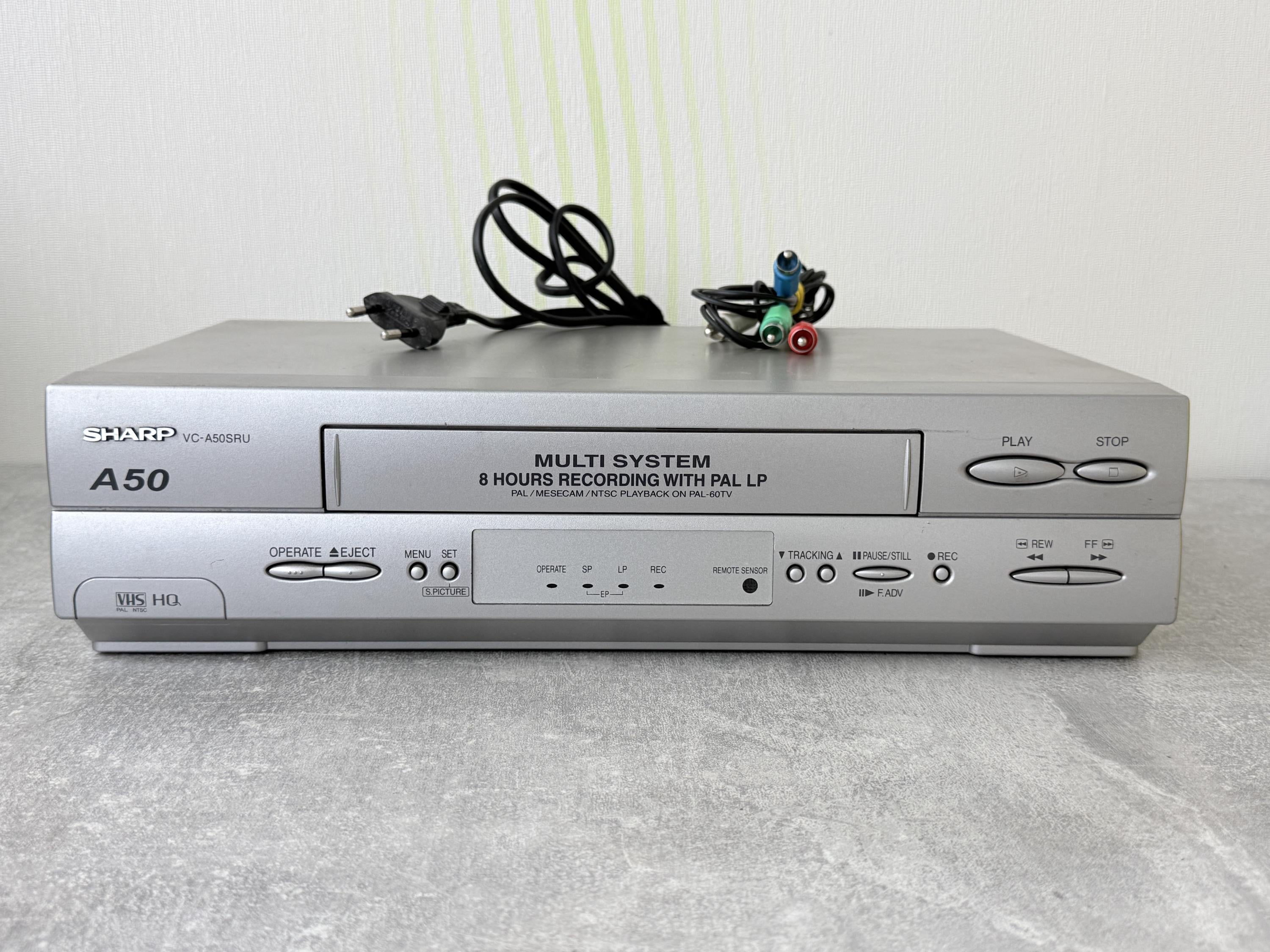 Sharp VC-A50SRU / VHS VCR Video Cassette Recorder Player / Vintage