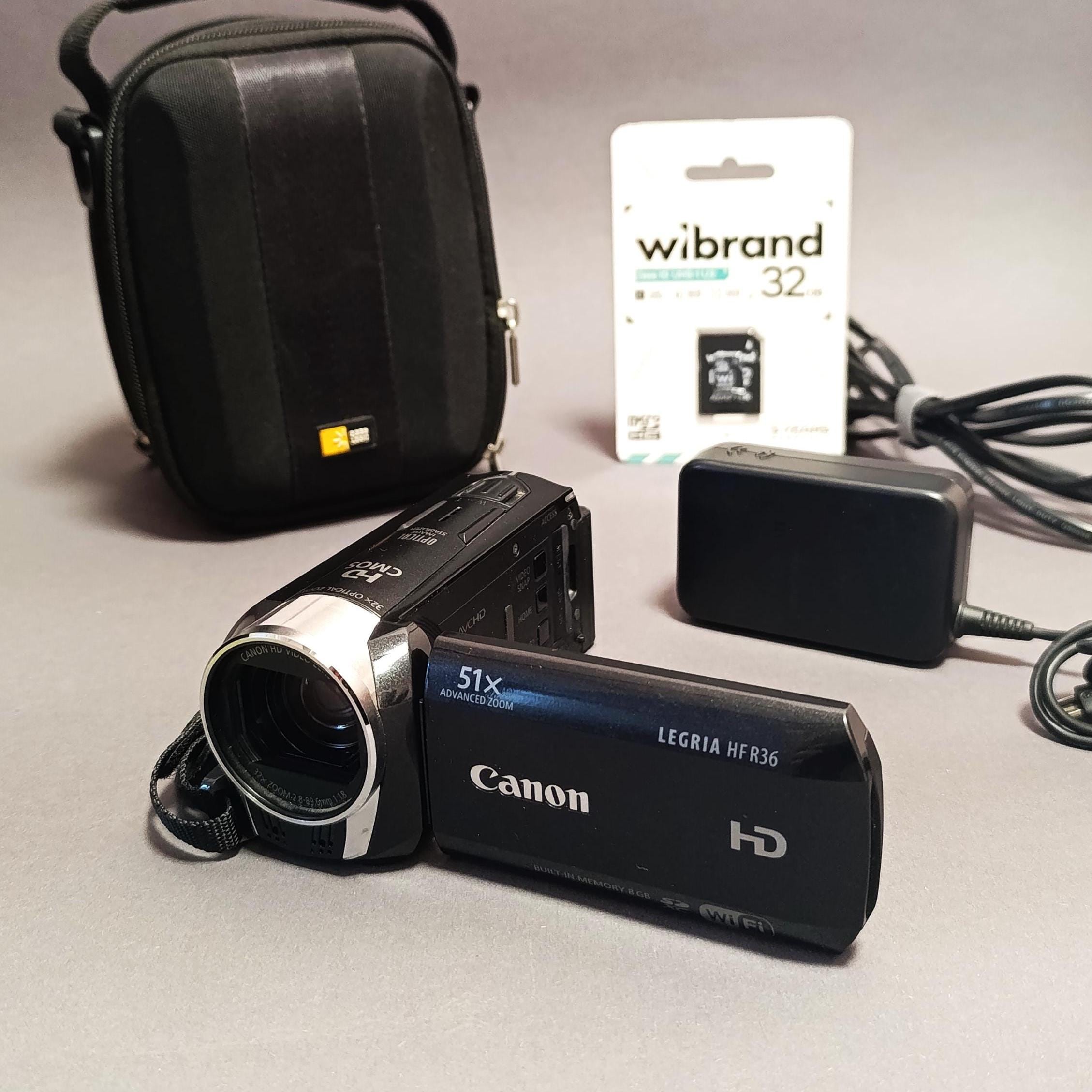 Canon LEGRIA HF R36 HD Wi-Fi Image Stabilizer Camcorder Sd 32 Gb Fully  Working