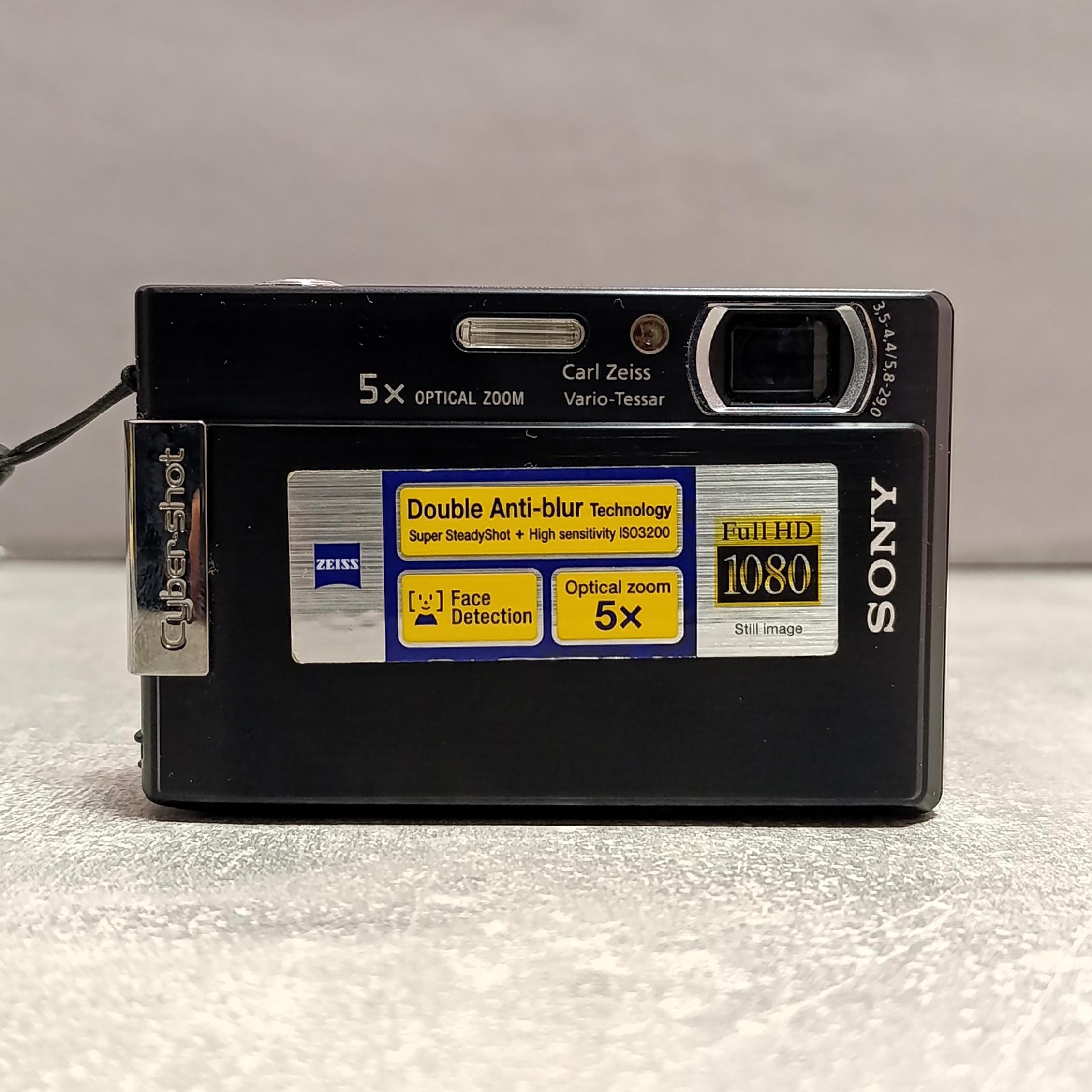 Sony Cyber-shot DSC-T100 8.1MP Compact Digital Camera Black - With