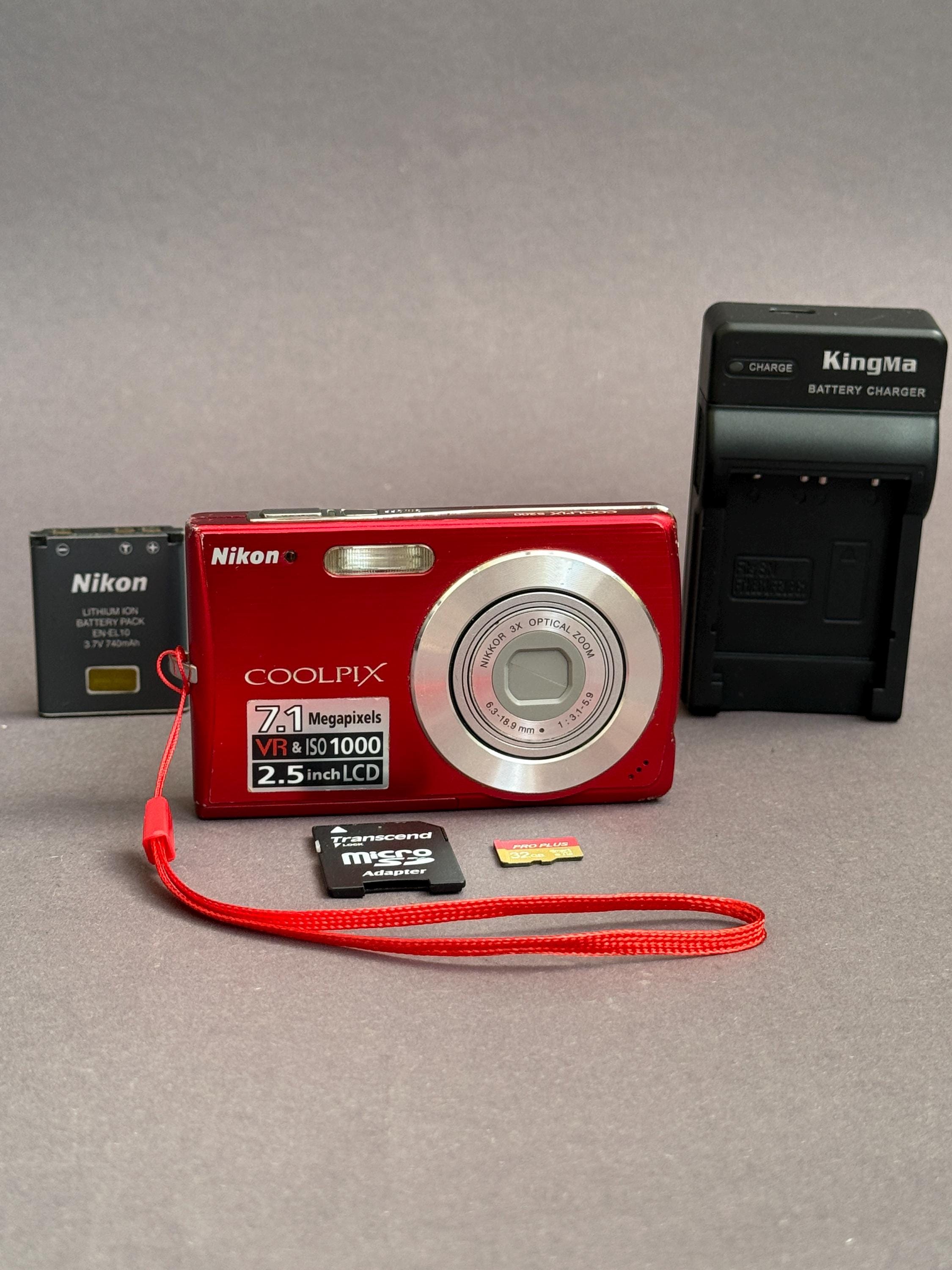 Nikon COOLPIX S200: Red 7.1 MP Digital Camera (32GB SD) - Etsy
